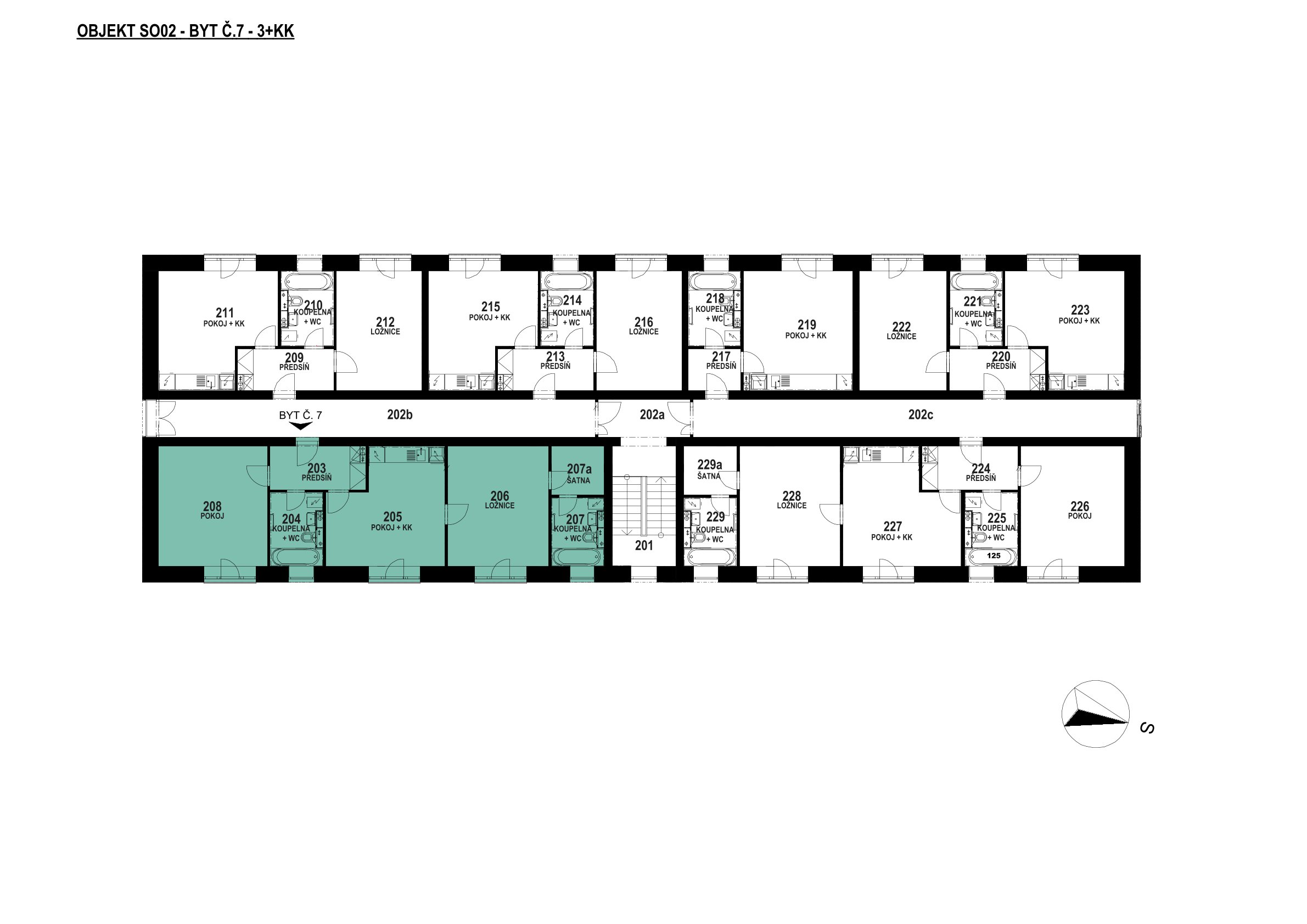 Půdorys patra 2 NP – SO 02 – 2.7