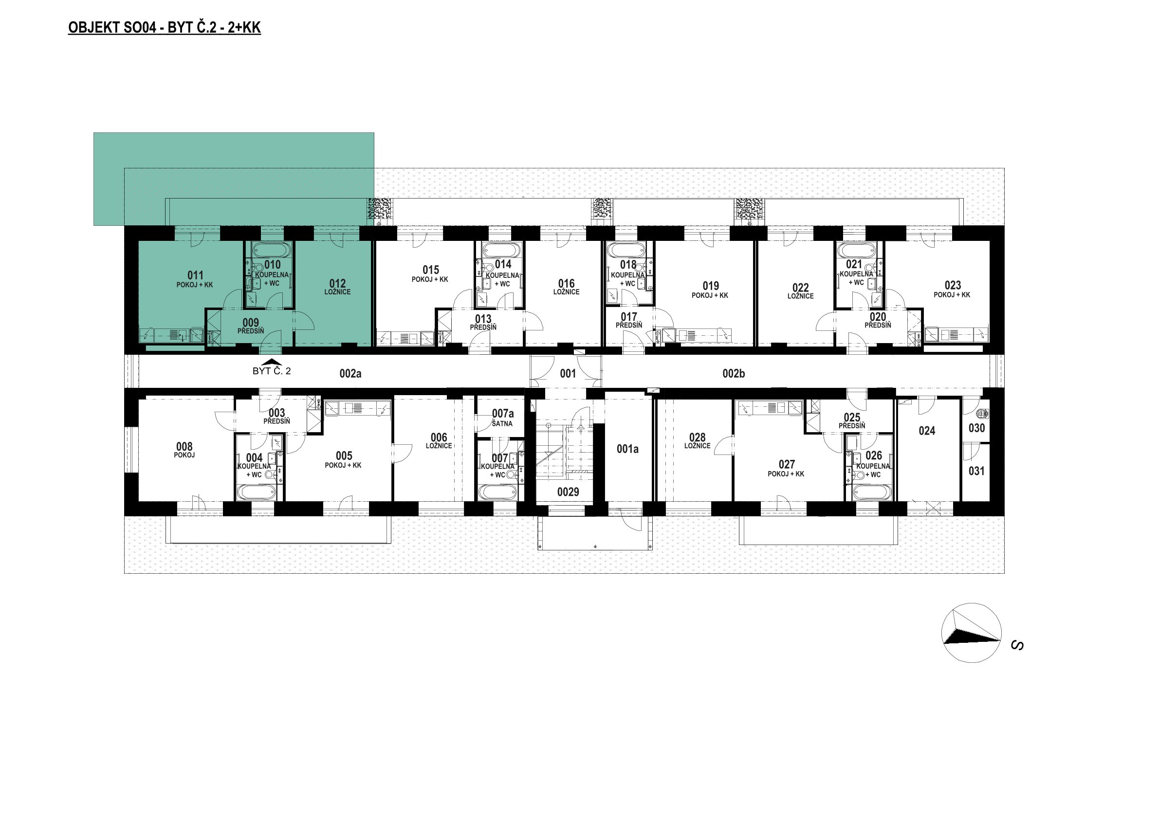 Půdorys patra 1 PP – SO 04 – 4.2