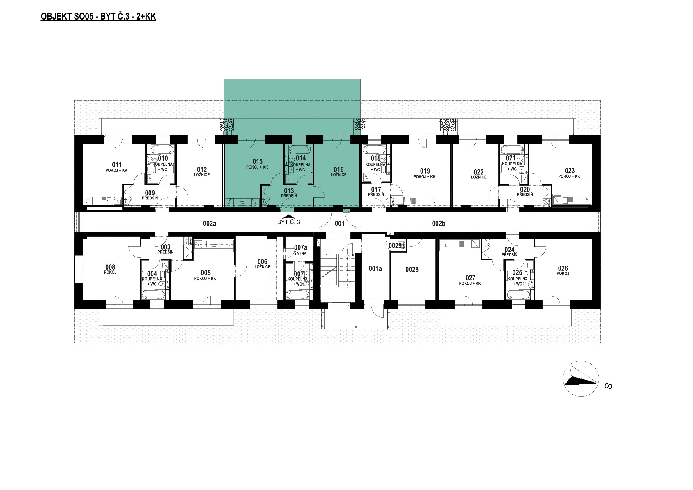 Půdorys patra 1 PP – SO 05 – 5.3