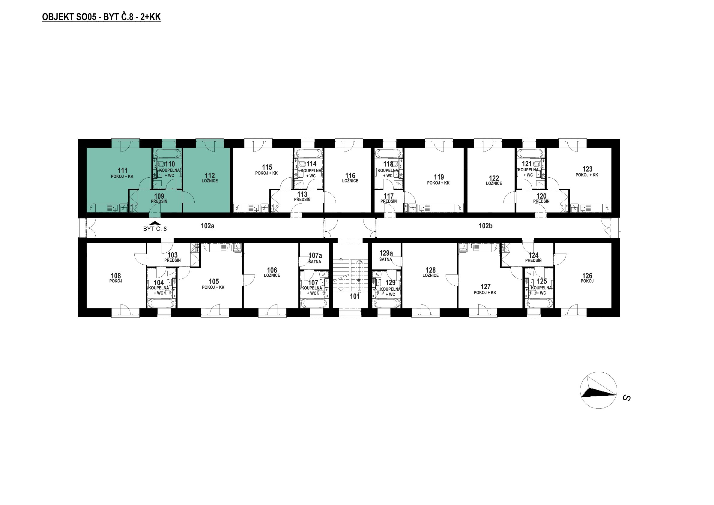 Půdorys patra 1 NP – SO 05 – 5.8