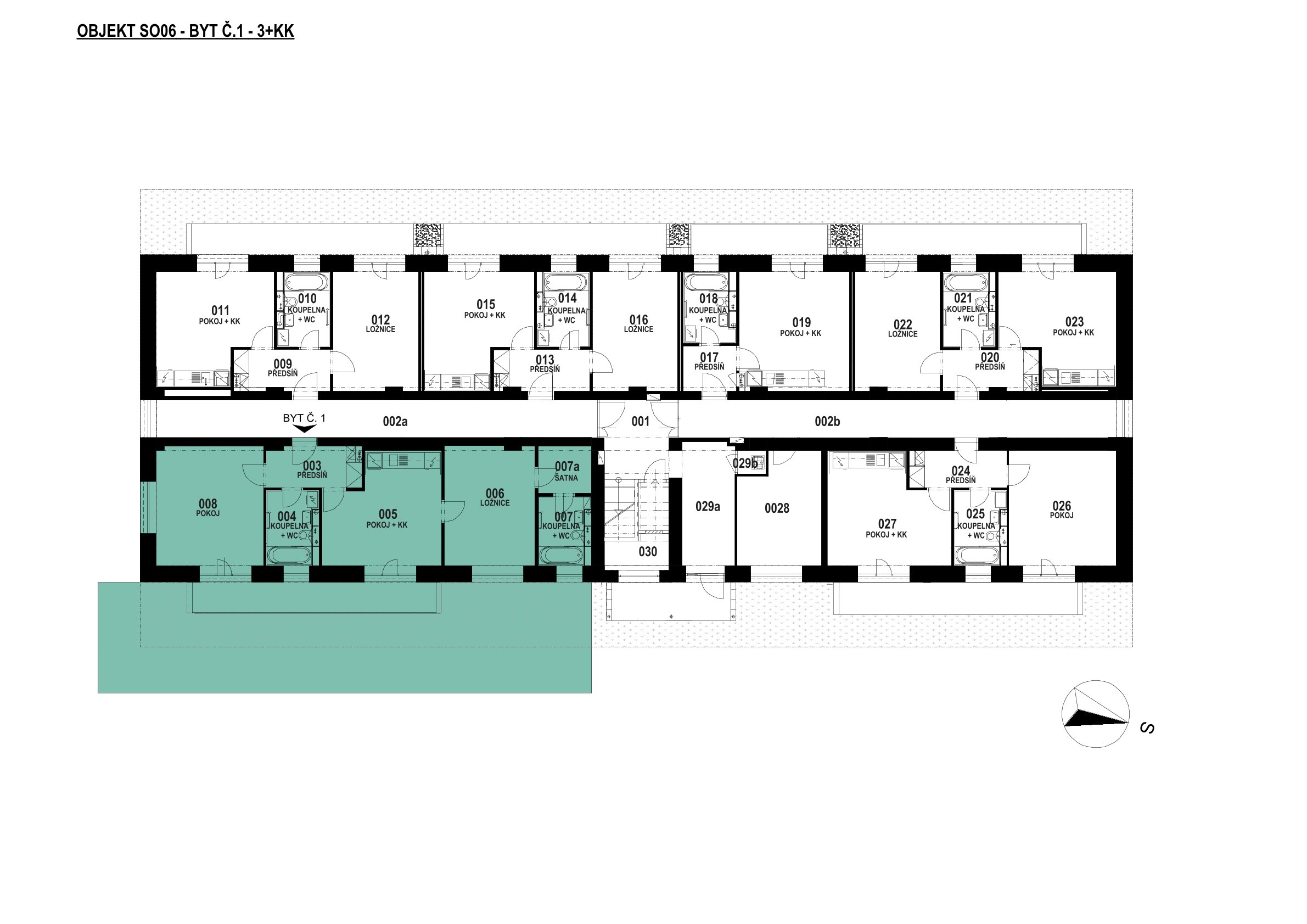 Půdorys patra 1 PP – SO 06 – 6.1