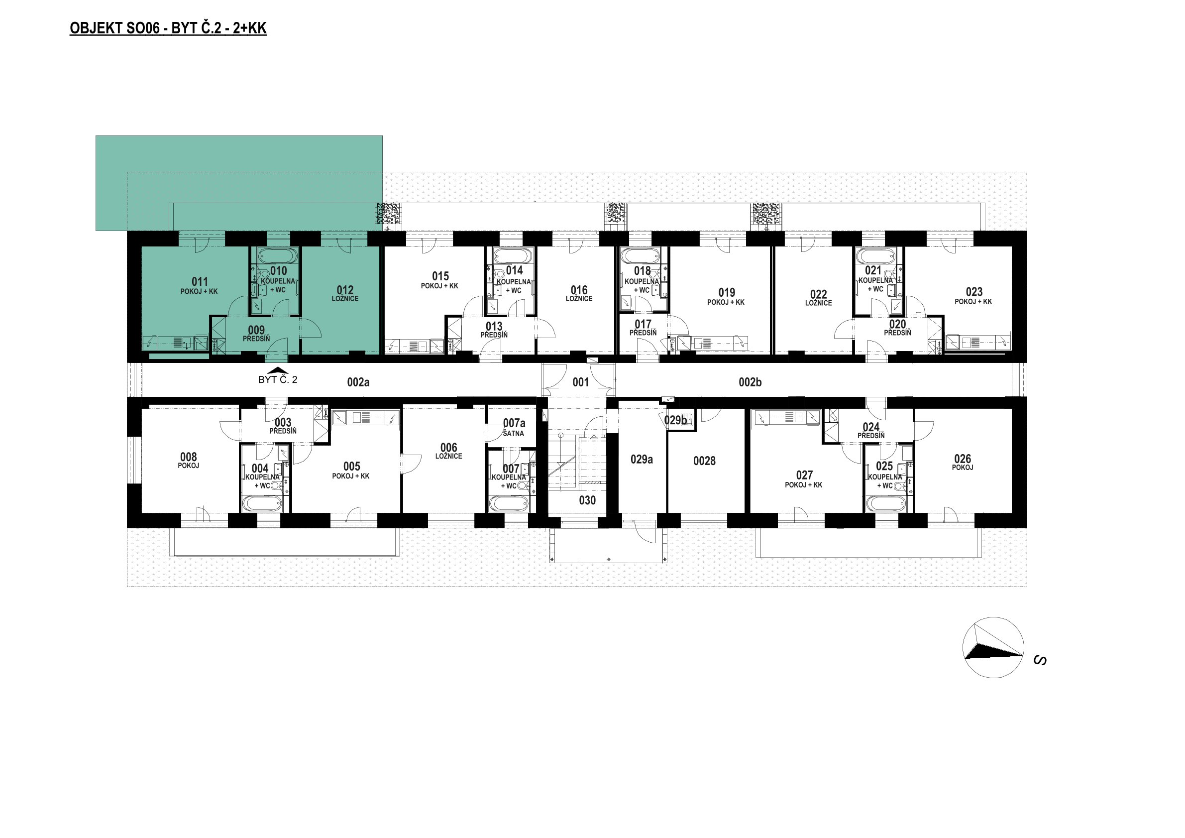 Půdorys patra 1 PP – SO 06 – 6.2