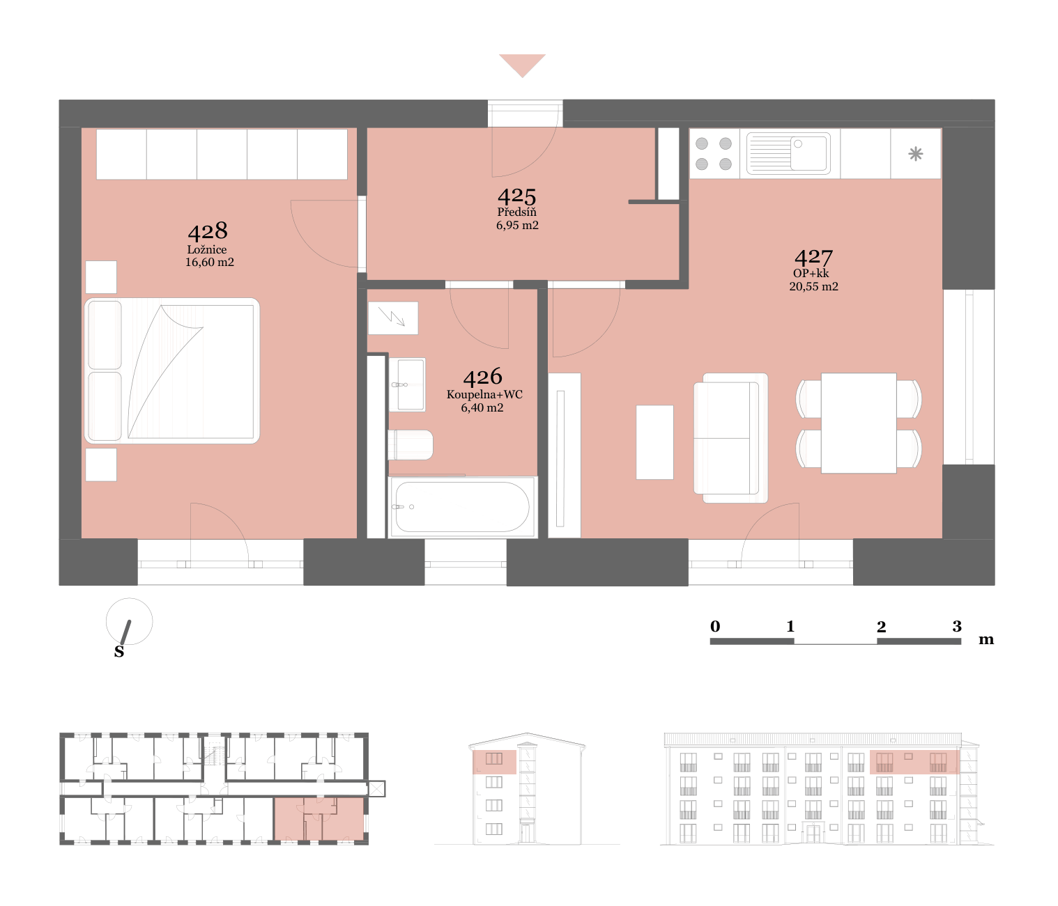 Půdorys jednotky SO 07 – 7.19