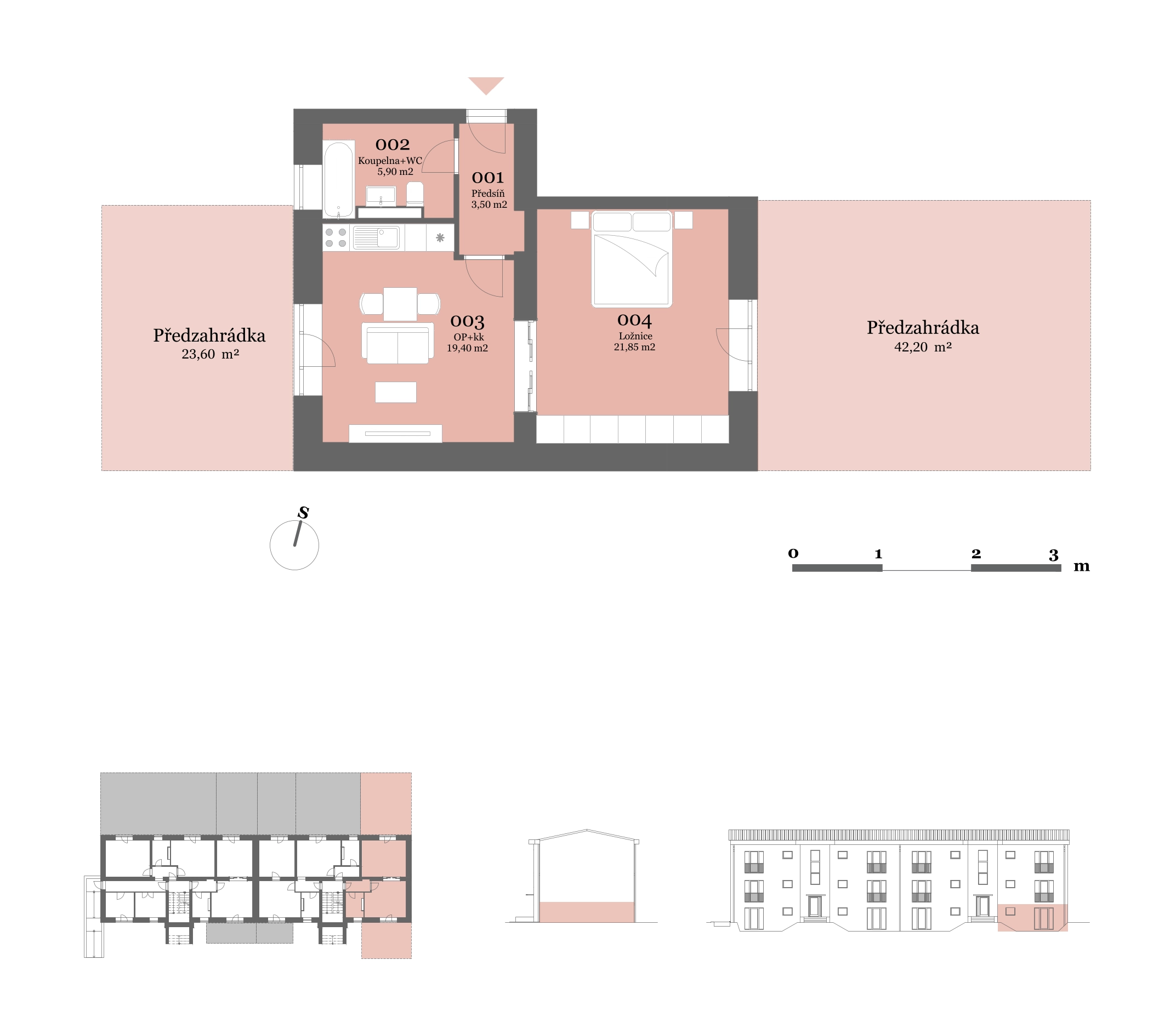 Půdorys jednotky SO 08 – 8.1.B